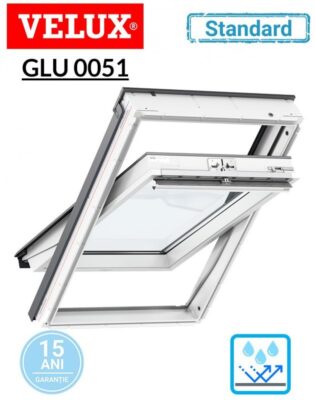 Fereastra de mansarda poliuretan Velux GLU 0051 B Standard - maner jos